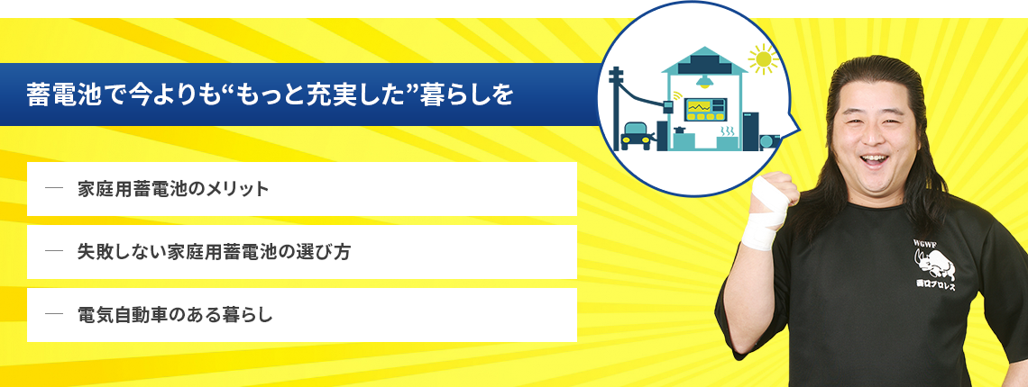 蓄電池で今よりも“もっと充実した”暮らしを